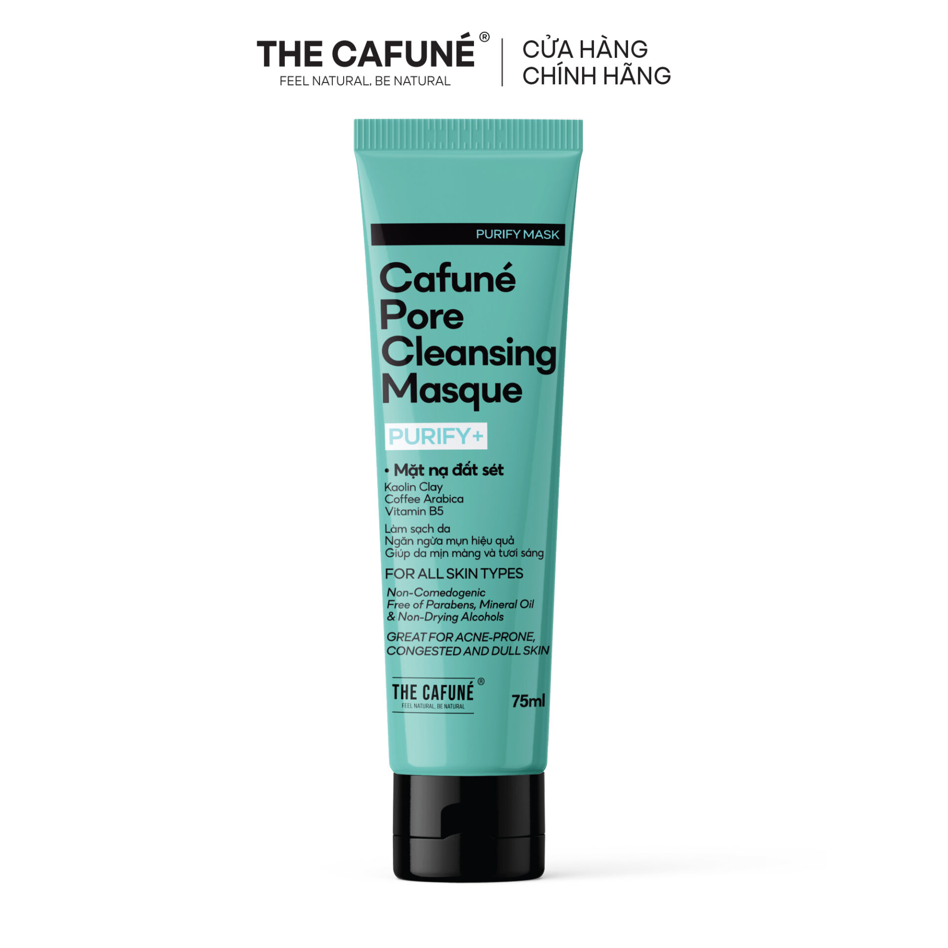 Mặt nạ đất sét Cafuné Pore Cleansing Masque giúp giảm bóng nhờn, ngăn ngừa mụn, 75ml