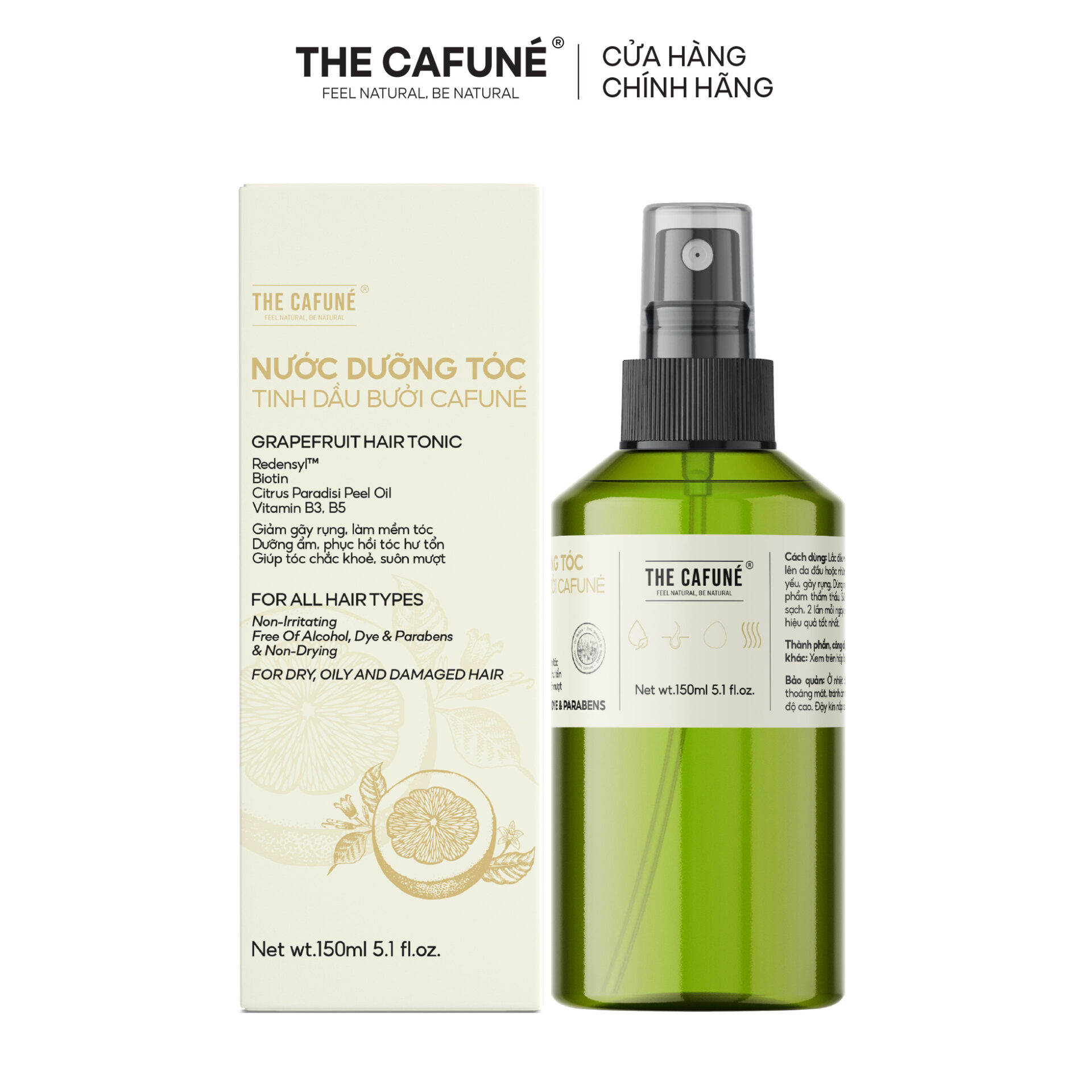 Nước Xịt Dưỡng Tóc Tinh Dầu Bưởi Cafuné 150ml