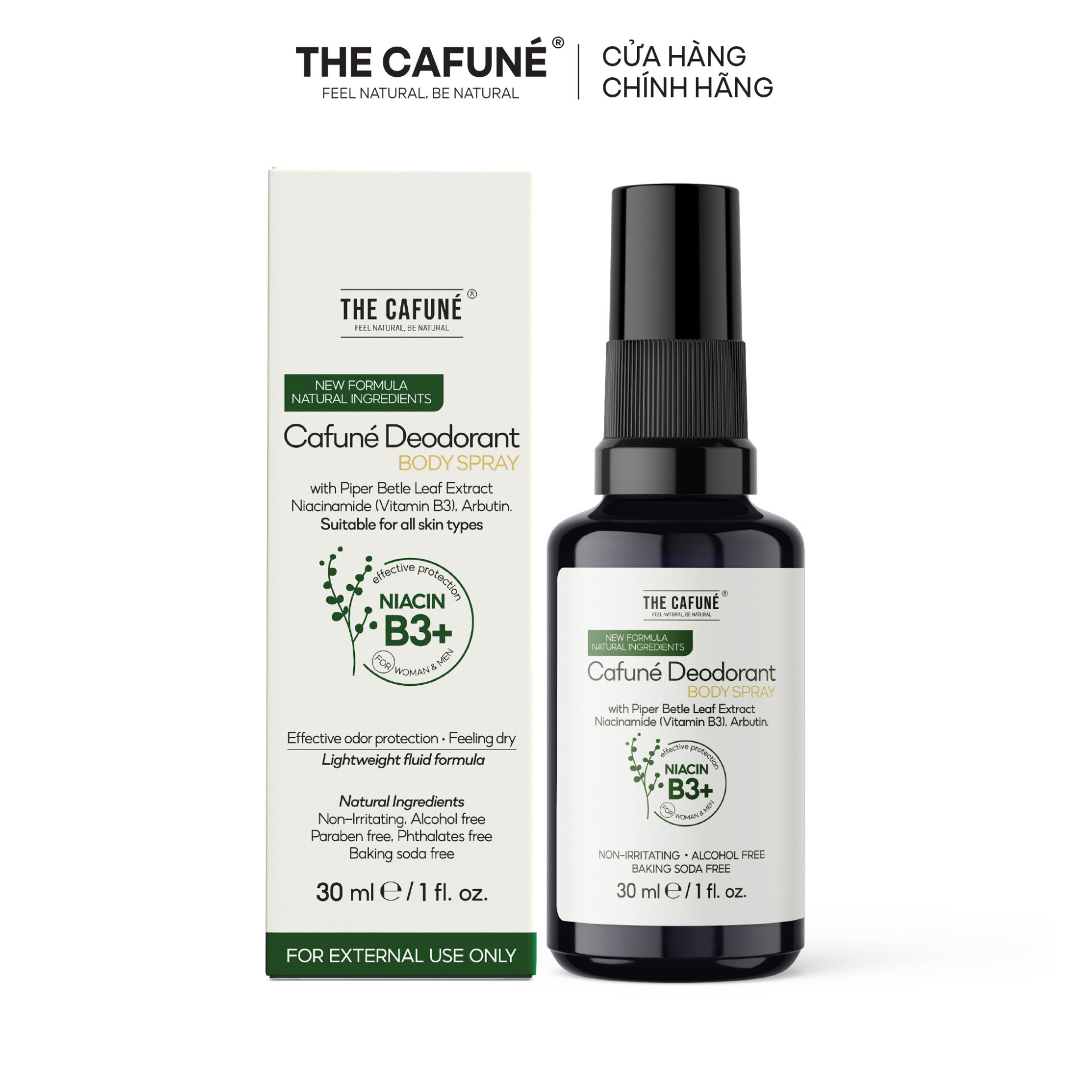 Xịt Khử Mùi The Cafuné Body Spray Khử Mùi Cơ Thể 30ml